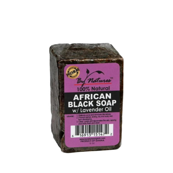 By Natures African Black Soap with Lavender Oil 6oz